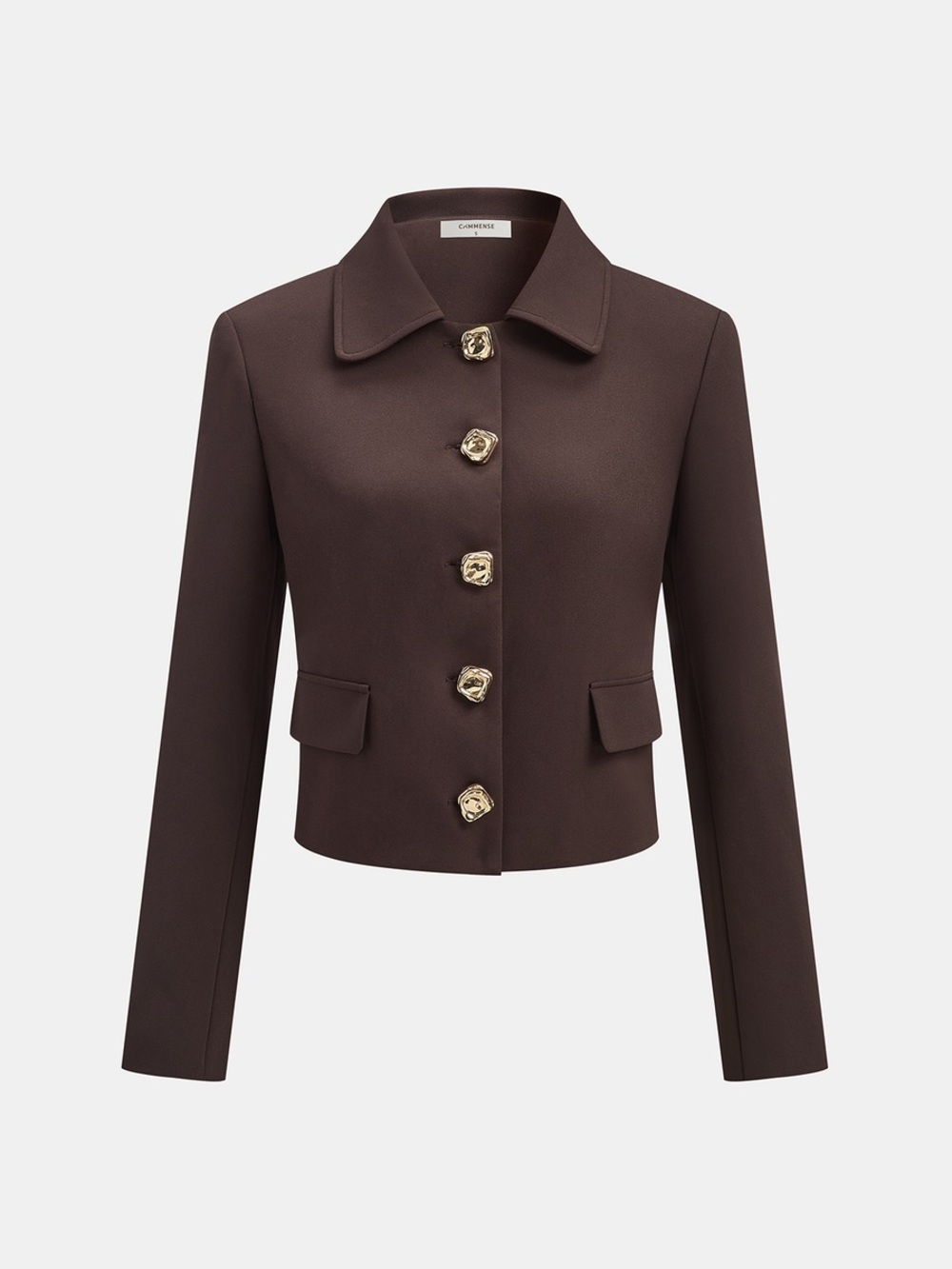 Commense Collared Metal Button Jacket - Picture 5 of 7